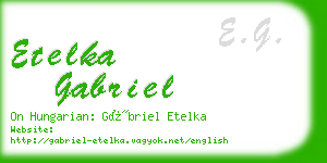 etelka gabriel business card